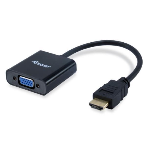 EQUIP 11903607 CAVO E ADATTATORE VIDEO VGA A HDMI TIPO A NERO